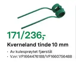 Felleskjøpet Kverneland tinde 10 mm tilbud