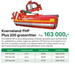 Felleskjøpet Kverneland FHP Plus 200 grassnitter tilbud