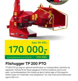 Felleskjøpet Flishugger TP 200 PTO tilbud