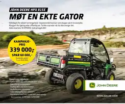 Felleskjøpet JOHN DEERE HPX 815E tilbud