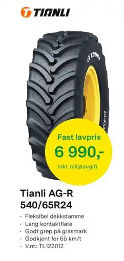 Felleskjøpet Tianli AG-R 540/65R24 tilbud
