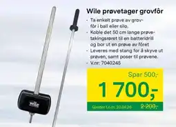 Felleskjøpet Wile prøvetager grovfôr tilbud