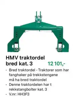 Felleskjøpet HMV traktordel bred kat. 3 tilbud