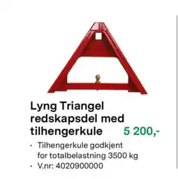 Felleskjøpet Lyng Triangel redskapsdel med tilhengerkule tilbud