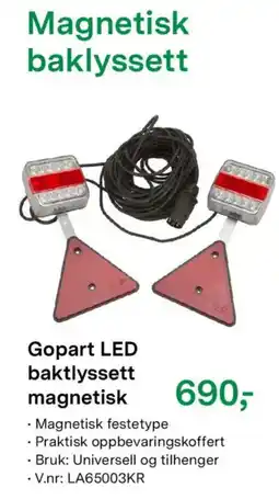 Felleskjøpet Gopart LED baktlyssett magnetisk tilbud