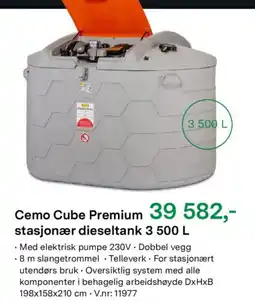 Felleskjøpet Cemo Cube Premium stasjonær dieseltank tilbud