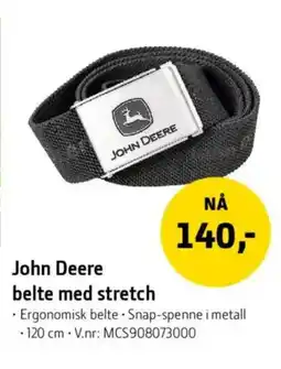 Felleskjøpet John Deere belte med stretch tilbud