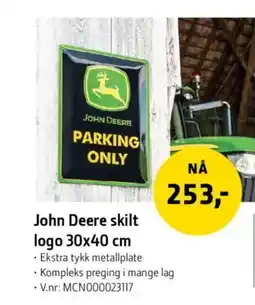 Felleskjøpet John Deere skilt logo tilbud