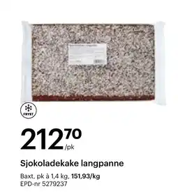 Storcash Sjokoladekake langpanne tilbud