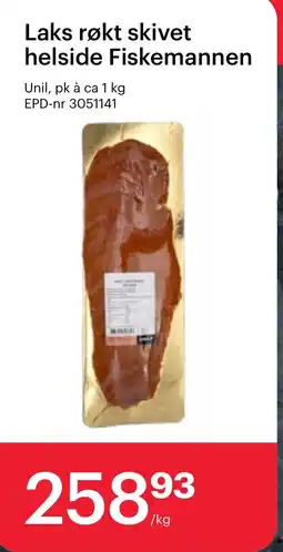 Storcash Laks røkt skivet helside Fiskemannen tilbud