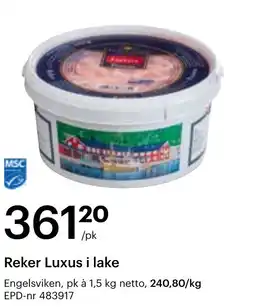 Storcash Reker Luxus i lake tilbud