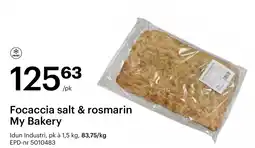 Storcash Focaccia salt & rosmarin My Bakery tilbud