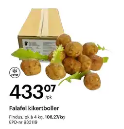 Storcash Falafel kikertboller Findus tilbud