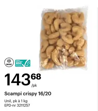 Storcash Scampi crispy 16/20 tilbud