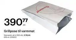 Storcash Grillpose til varmmat tilbud