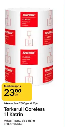 Storcash Tørkerull Coreless Katrin tilbud