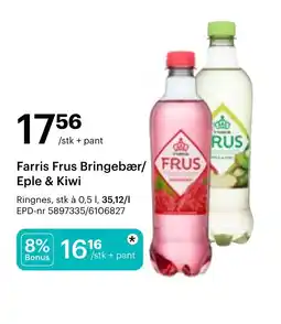 Storcash Farris Frus Bringebær/ FRUS Eple & Kiwi tilbud