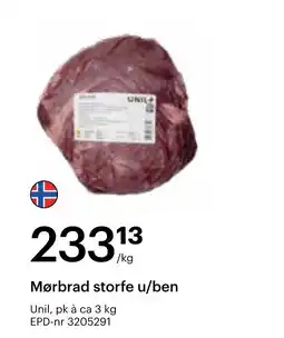 Storcash Mørbrad storfe u/ben tilbud