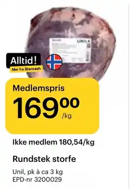 Storcash Rundstek storfe tilbud