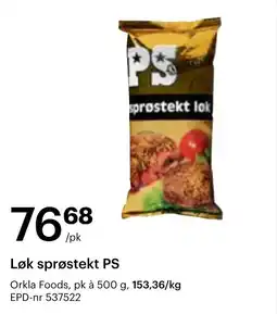 Storcash Løk sprøstekt PS tilbud
