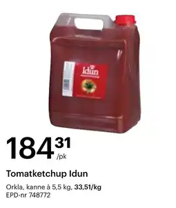 Storcash Tomatketchup Idun tilbud