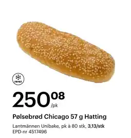 Storcash Pølsebrød Chicago Hatting tilbud