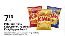 Storcash Potetgull Kims Salt Crunch/Paprika Kick/Pepper Punch tilbud