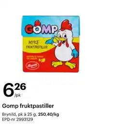 Storcash Gomp fruktpastiller tilbud