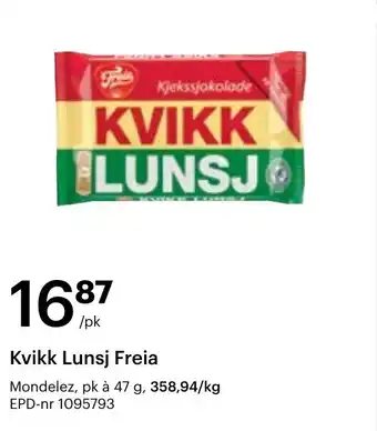 Storcash Kvikk Lunsj Freia tilbud