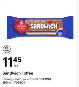 Storcash Hennig-Olsen Sandwich Toffee tilbud