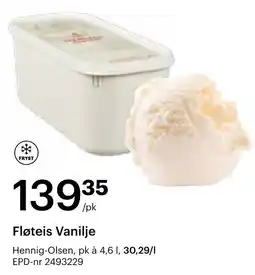 Storcash Hennig-Olsen Fløteis Vanilje tilbud