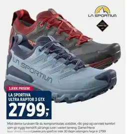 Sport 1 LA SPORTIVA ULTRA RAPTOR 3 GTX tilbud