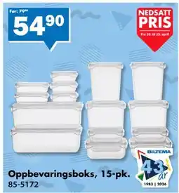 Biltema Oppbevaringsboks, 15-pk tilbud