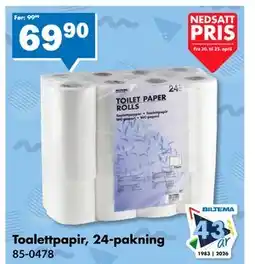 Biltema Toalettpapir, 24-pakning tilbud