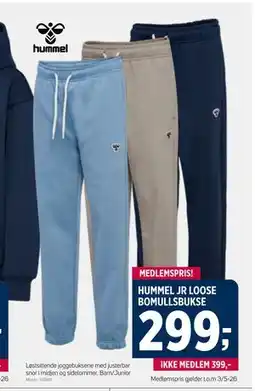 Sport 1 HUMMEL JR LOOSE BOMULLSBUKSE tilbud