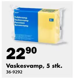 Biltema Vaskesvamp, 5 stk tilbud