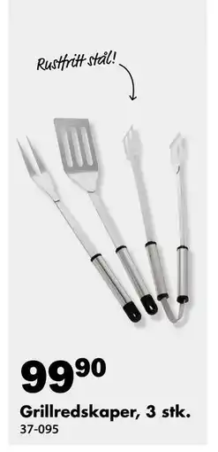 Biltema Grillredskaper, 3 stk tilbud