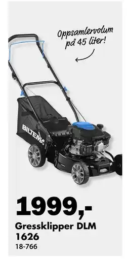 Biltema Gressklipper DLM 1626 tilbud