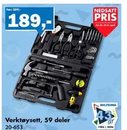 Biltema Verktøysett, 59 deler tilbud