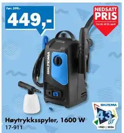 Biltema Høytrykksspyler, 1600 W tilbud