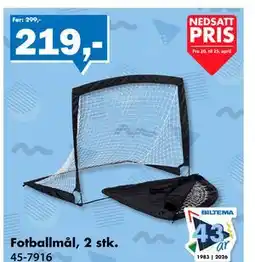 Biltema Fotballmål, 2 stk tilbud