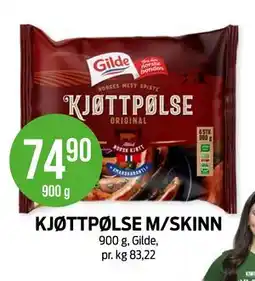 Kiwi KJØTTPØLSE M/SKINN tilbud