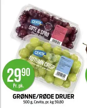 GRØNNE/RØDE DRUER