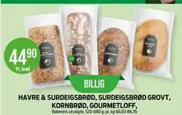 Kiwi HAVRE & SURDEIGSBRØD, SURDEIGSBRØD GROVT, KORNBRØD, GOURMETLOFF tilbud