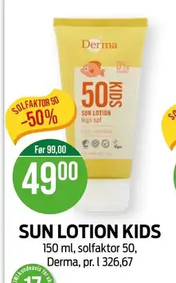 Kiwi SUN LOTION KIDS tilbud
