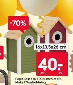 Rusta Fuglekasse tilbud