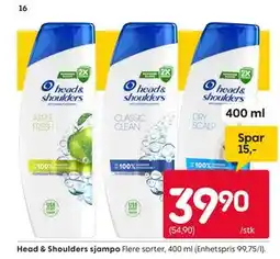 Rusta Head & Shoulders sjampo tilbud