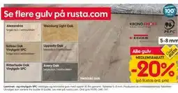 Rusta Laminat- og vinylgulv SPC tilbud