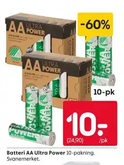 Rusta Batteri AA Ultra Power tilbud