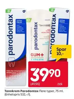 Rusta Tannkrem Parodontax tilbud